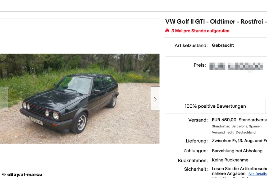 eBay VW Golf II GTI