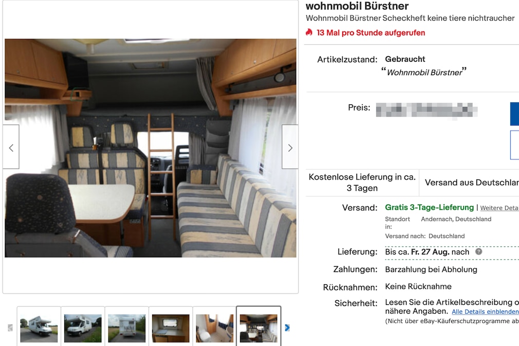 eBay Bürstner