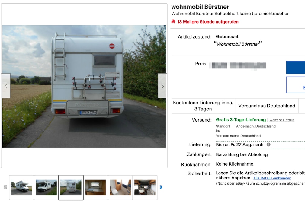 eBay Bürstner