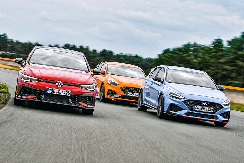 VW Golf GTI Clubsport 45       Ford Focus ST 2.3 EcoBoost       Hyundai i30 N Performance   