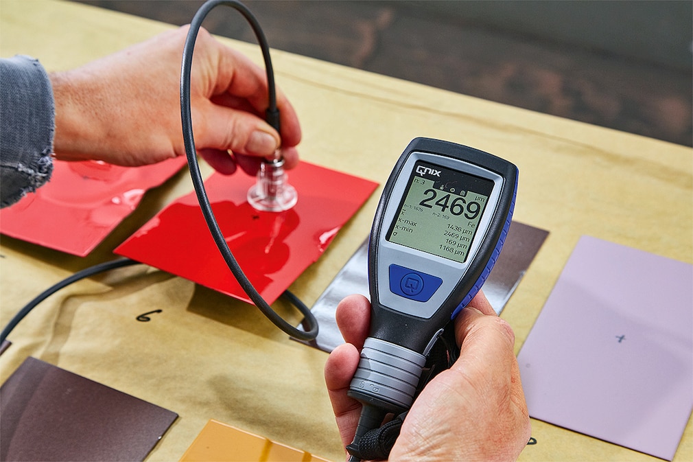 Produkttest Lackschichtmessgeräte - Q-NIX 5500 3-mm-Dualsonde