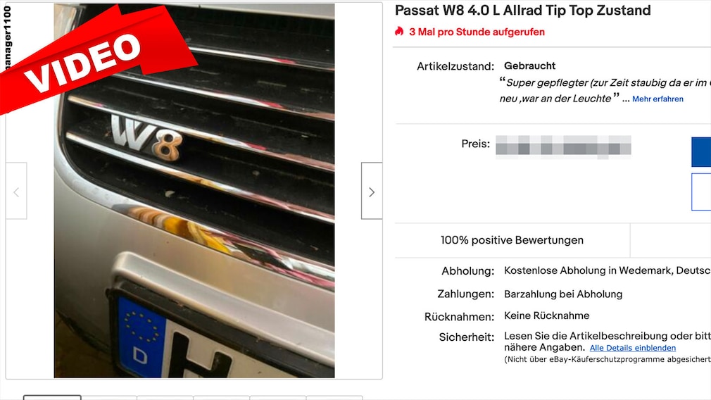 Seltener Passat W8 zu verlaufen