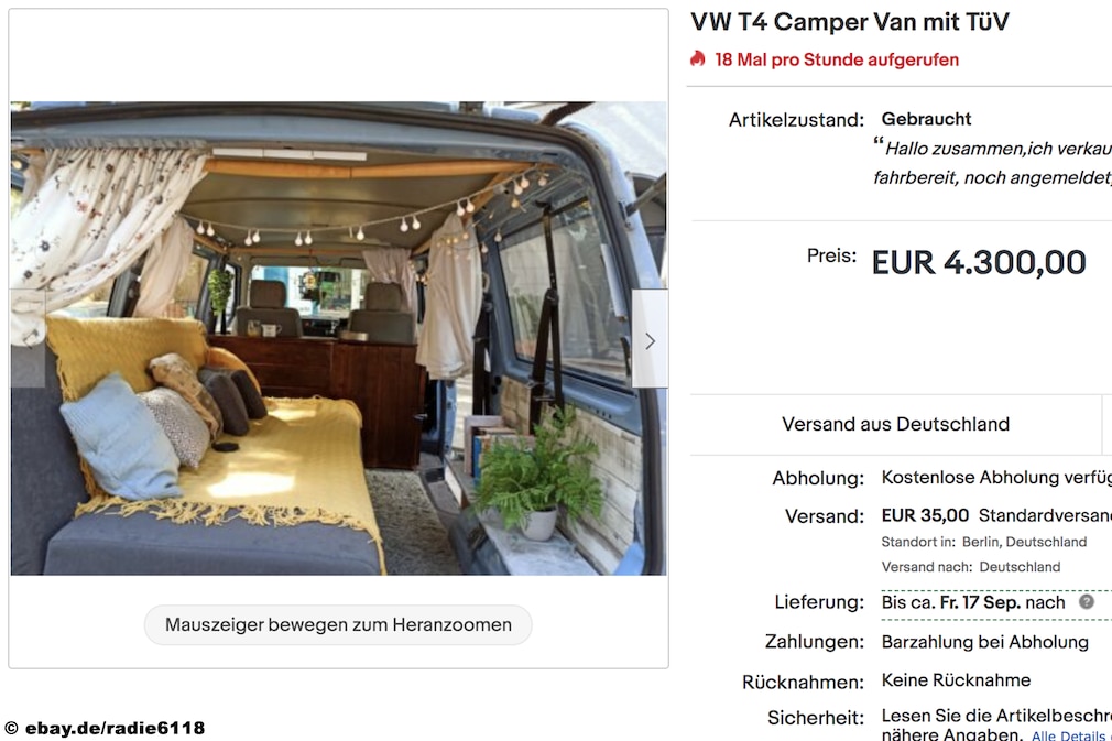 eBay VW T4 Camper Van eBay VW T4 Camper Van