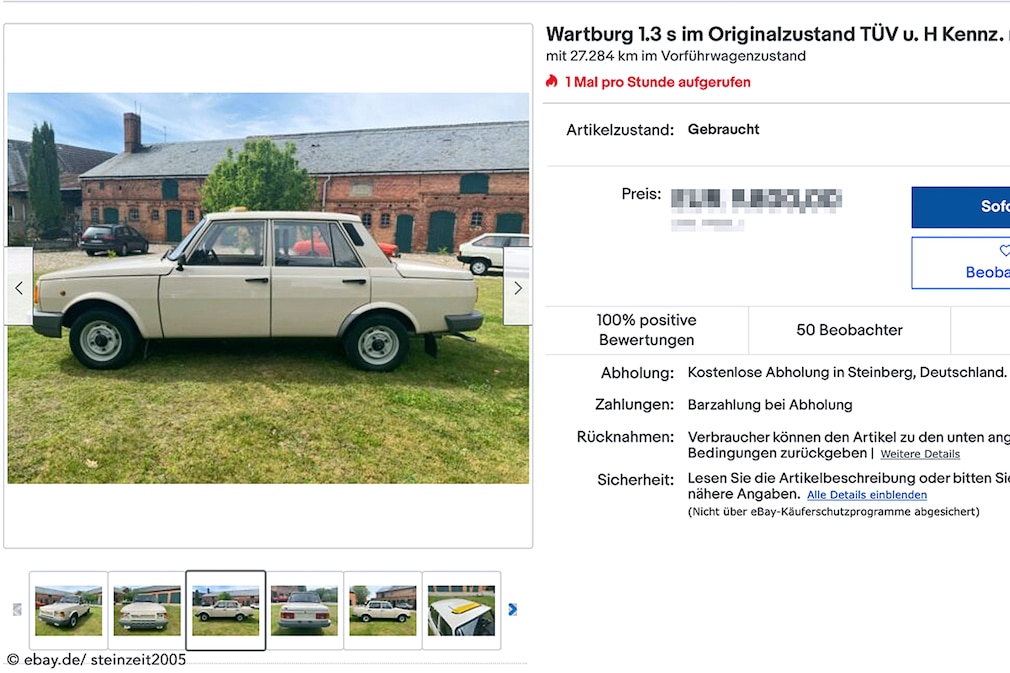eBay Wartburg 1.3 s eBay Wartburg 1.3 s