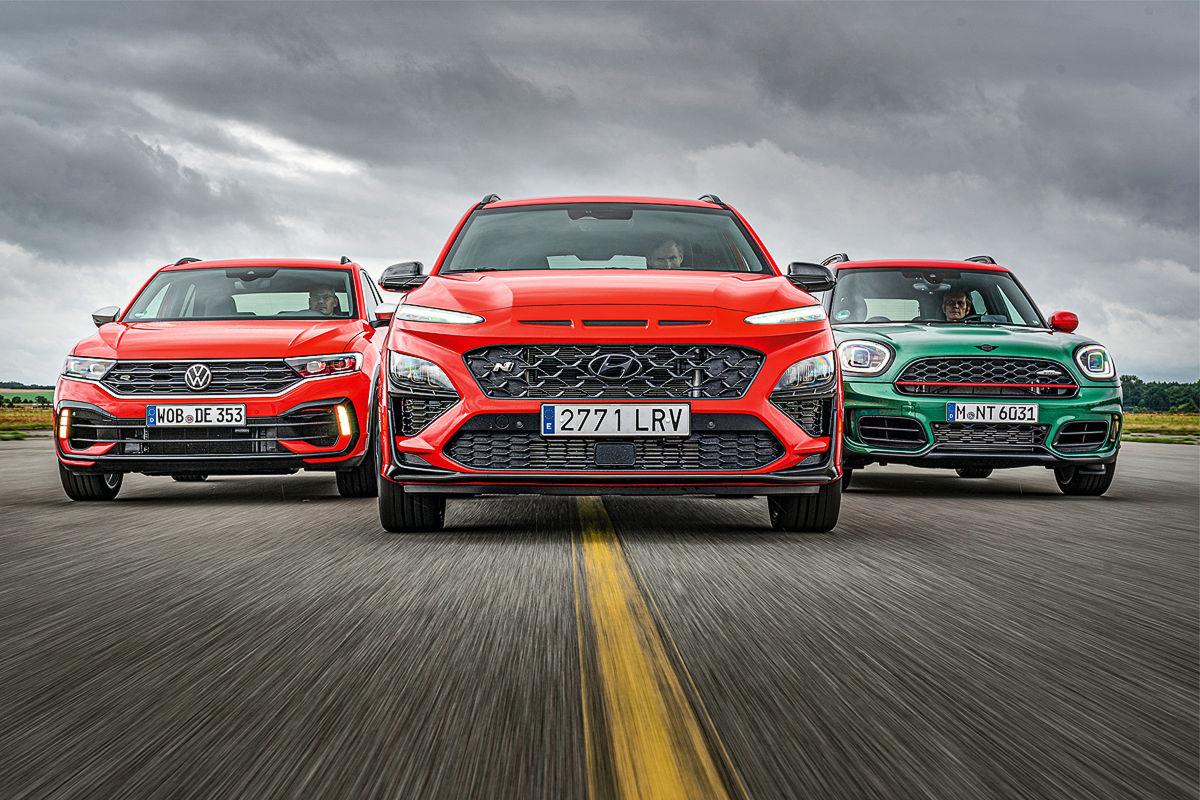 VW T-Roc R Hyundai Kona N Mini John Cooper Works All4 Countryman