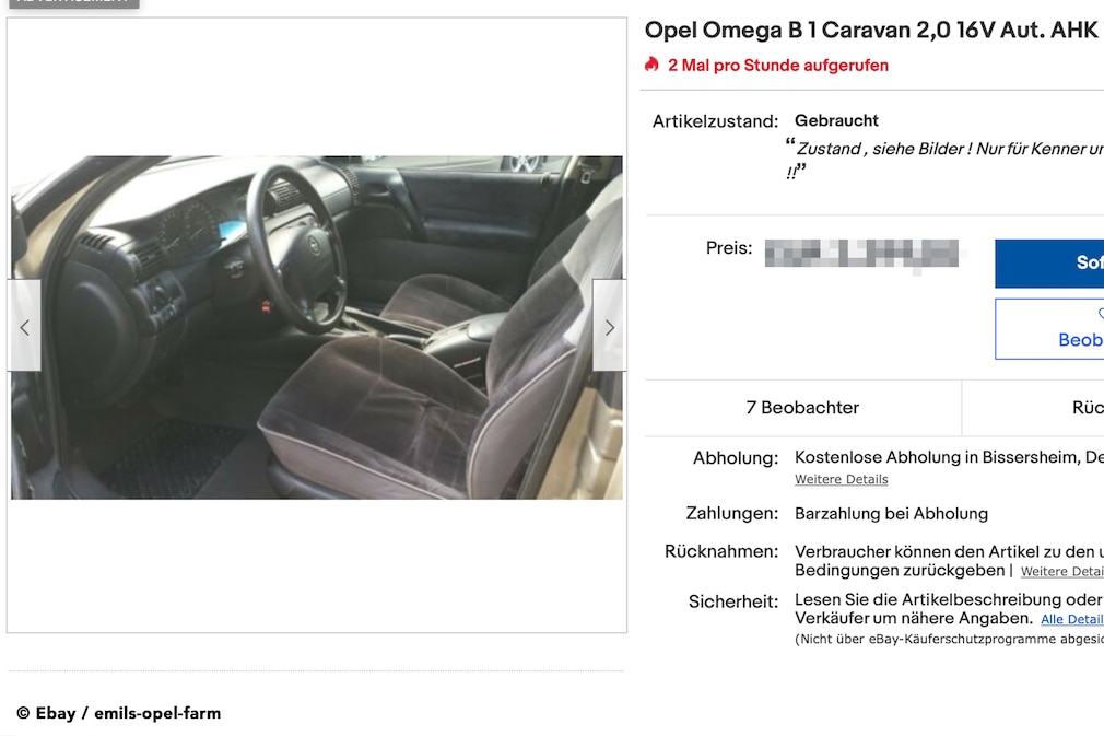 eBay Opel Omega B Caravan eBay Opel Omega B Caravan