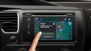 Pace Drive Tank-App auf dem Display