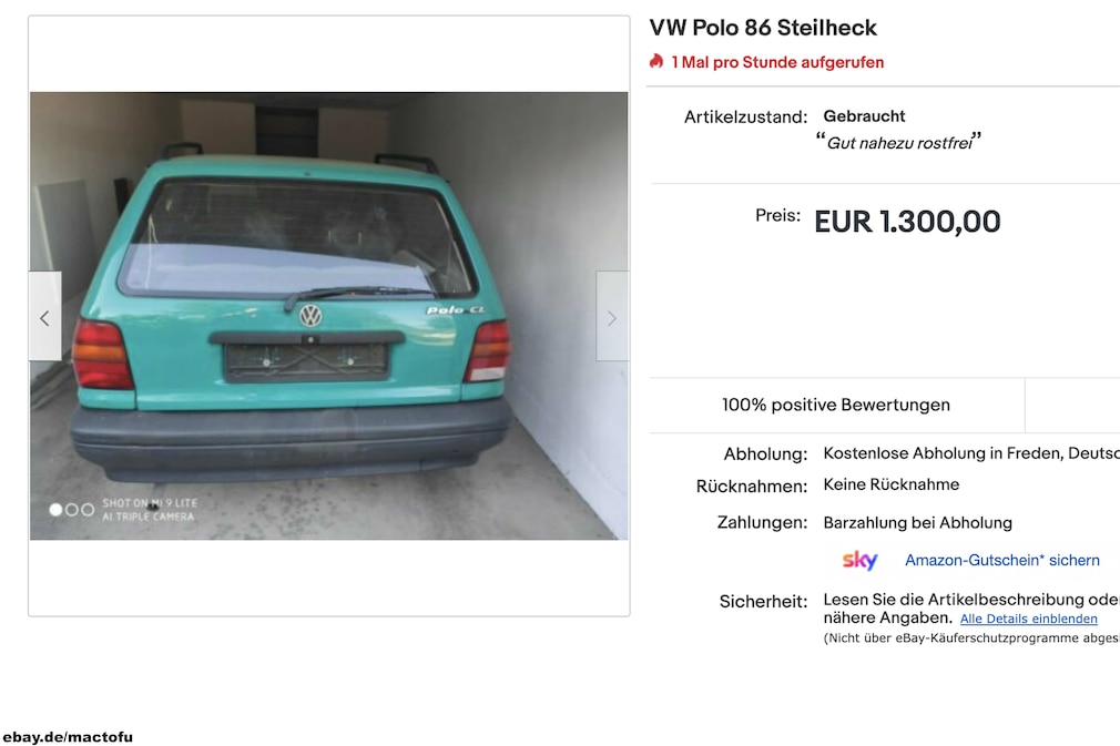 eBay VW Polo 86 eBay VW Polo 86