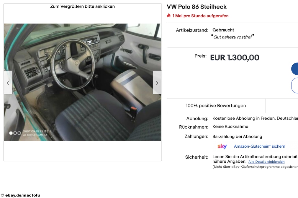 eBay VW Polo 86