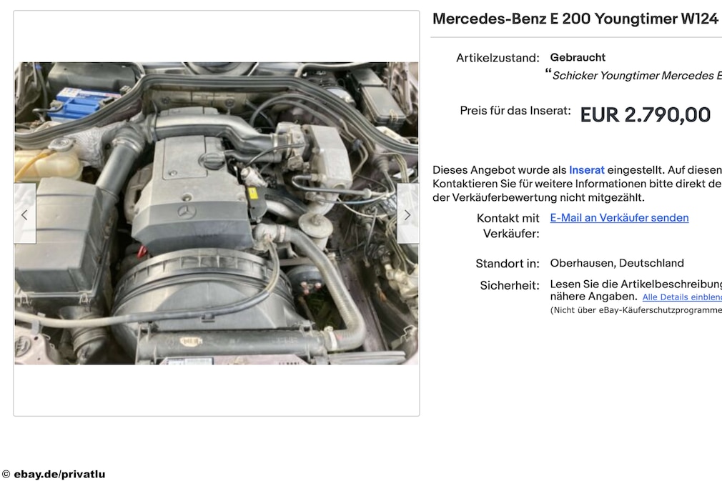 eBay Mercedes-Benz E 200 Youngtimer W124