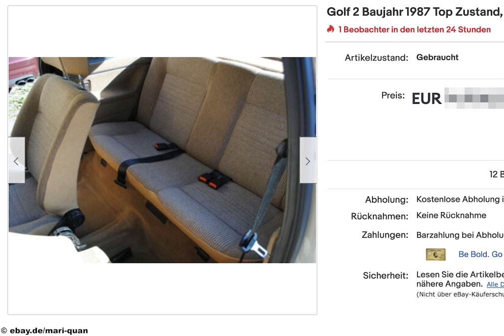eBay VW Golf 2 Baujahr 1987