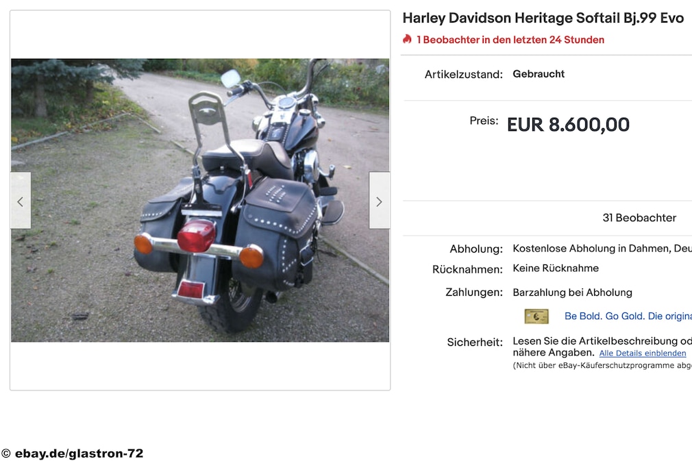 eBay Harley Davidson Heritage Softail eBay Harley Davidson Heritage Softail
