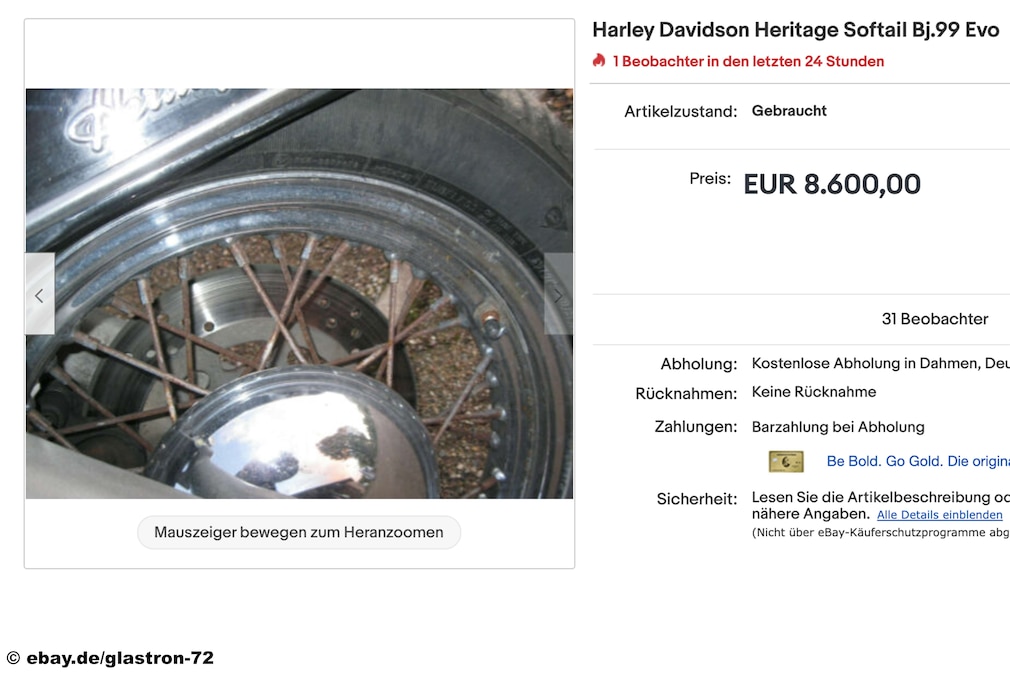 eBay Harley Davidson Heritage Softail