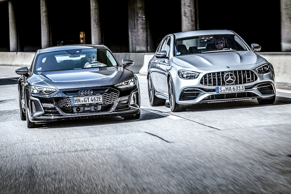 AUDI RS e-tron GT Elektro Mercedes AMG E 63 S 4MATIC+