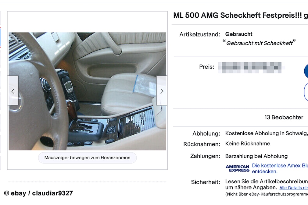 eBay Mercedes ML 500 AMG eBay Mercedes ML 500 AMG