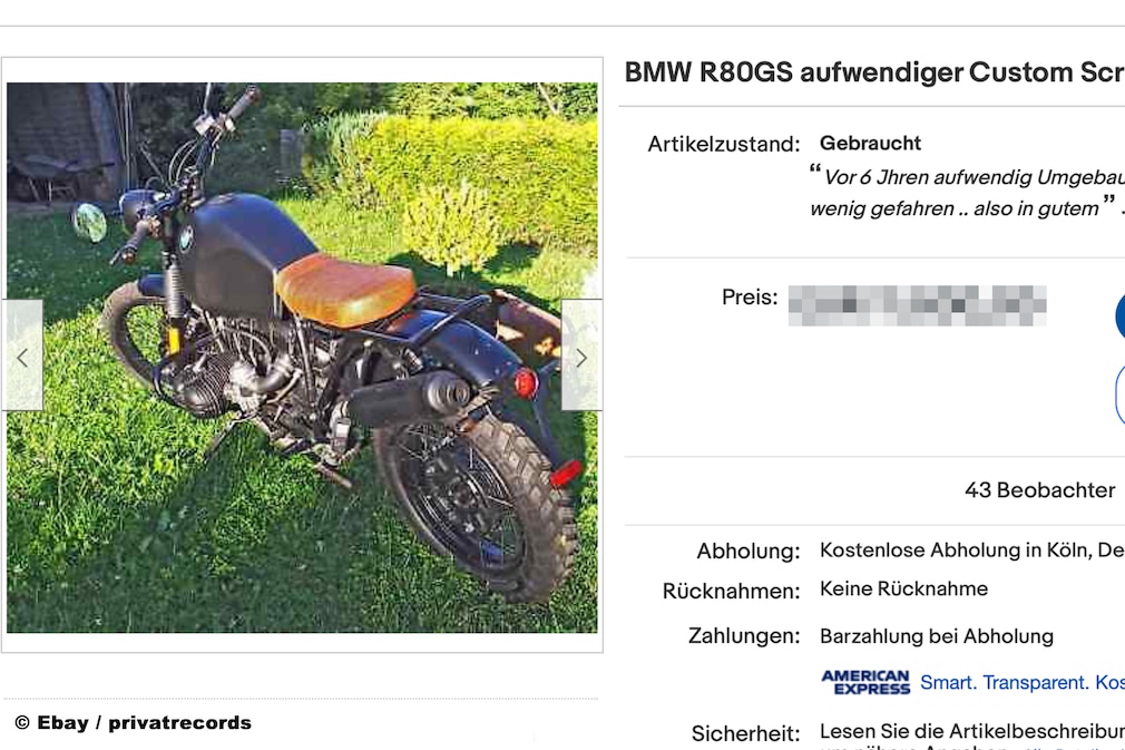eBay BMW R80GS