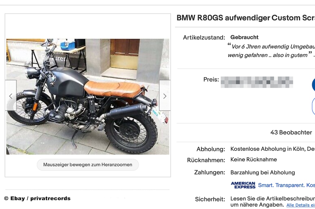 eBay BMW R80GS eBay BMW R80GS