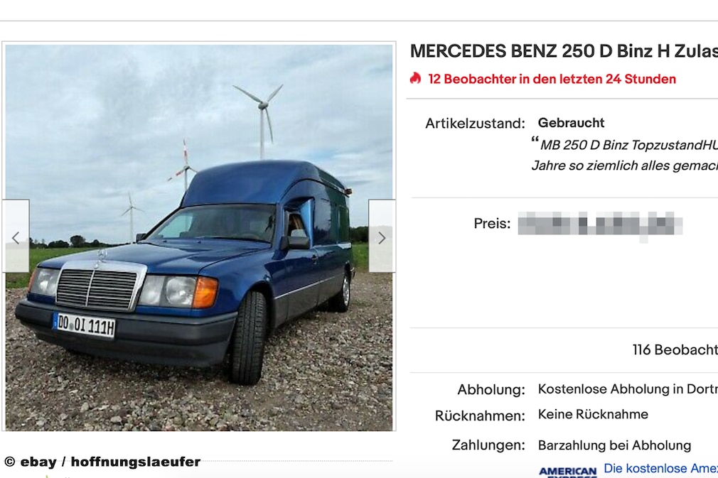 eBay Mercedes 250 D