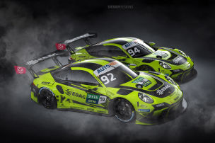 Porsche mit Kundenteam in der DTM