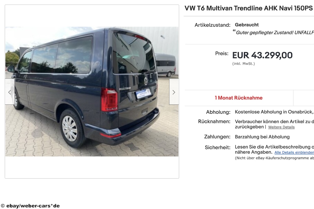 eBay VW T6 Multivan Trendline eBay VW T6 Multivan Trendline