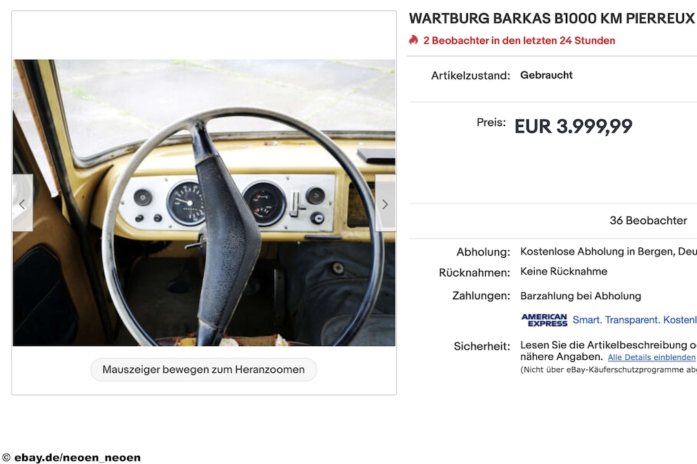 eBay WARTBURG BARKAS