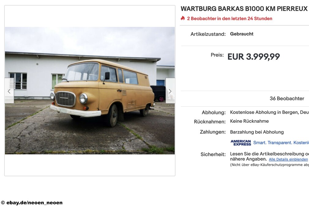eBay WARTBURG BARKAS