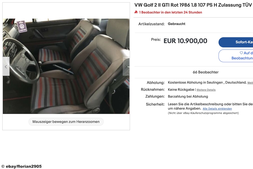 eBay VW Golf 2 II GTI