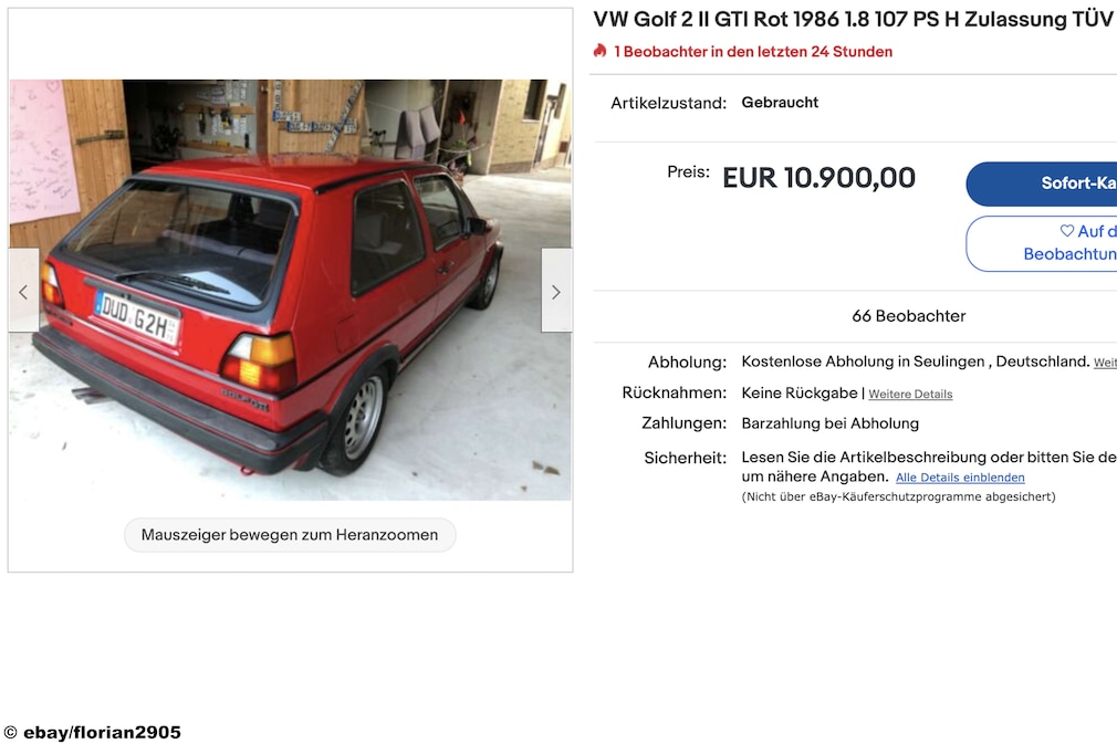 eBay VW Golf 2 II GTI