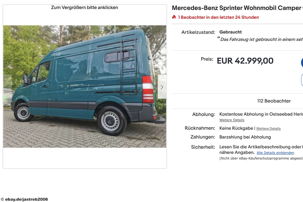 eBay Mercedes-Benz Sprinter