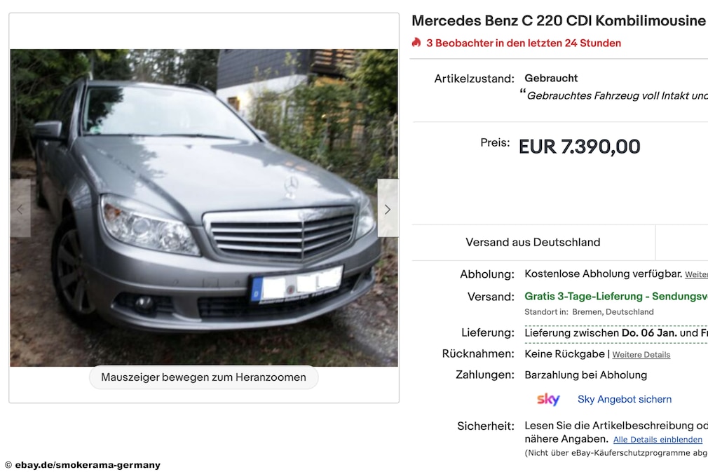 eBay Mercedes Benz C 220 CDI