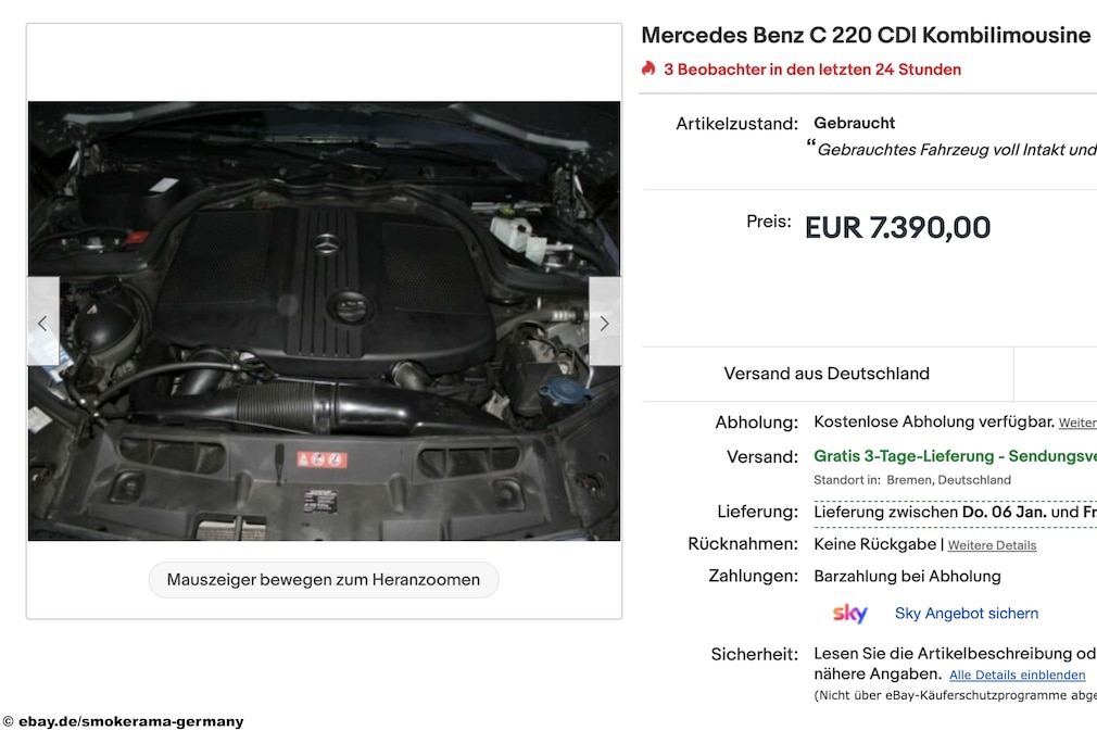 eBay Mercedes Benz C 220 CDI eBay Mercedes Benz C 220 CDI