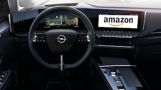 Opel Astra Hybrid und Amazon Montage 