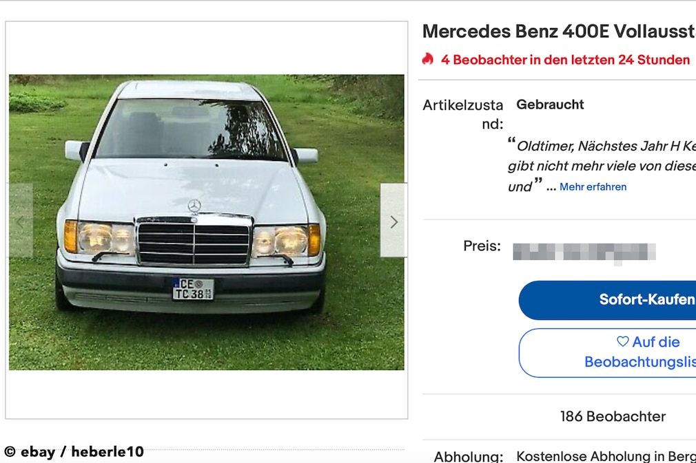 eBay  Mercedes Benz 400E