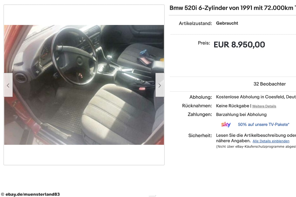 eBay BMW 520i