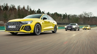 Mercedes AMG A45S 4Matic    Audi RS3 Quattro   BMW M240 xdrive