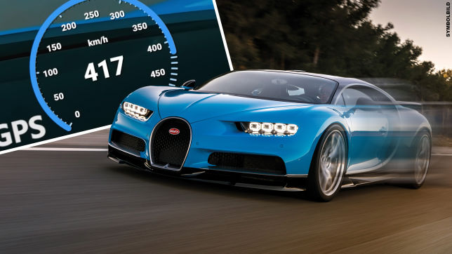 Rekordfahrt im Bugatti Chiron