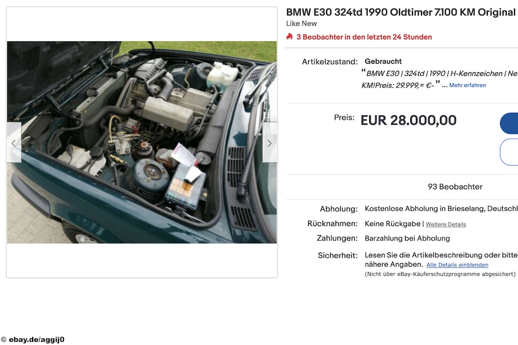 eBay BMW E30 324td