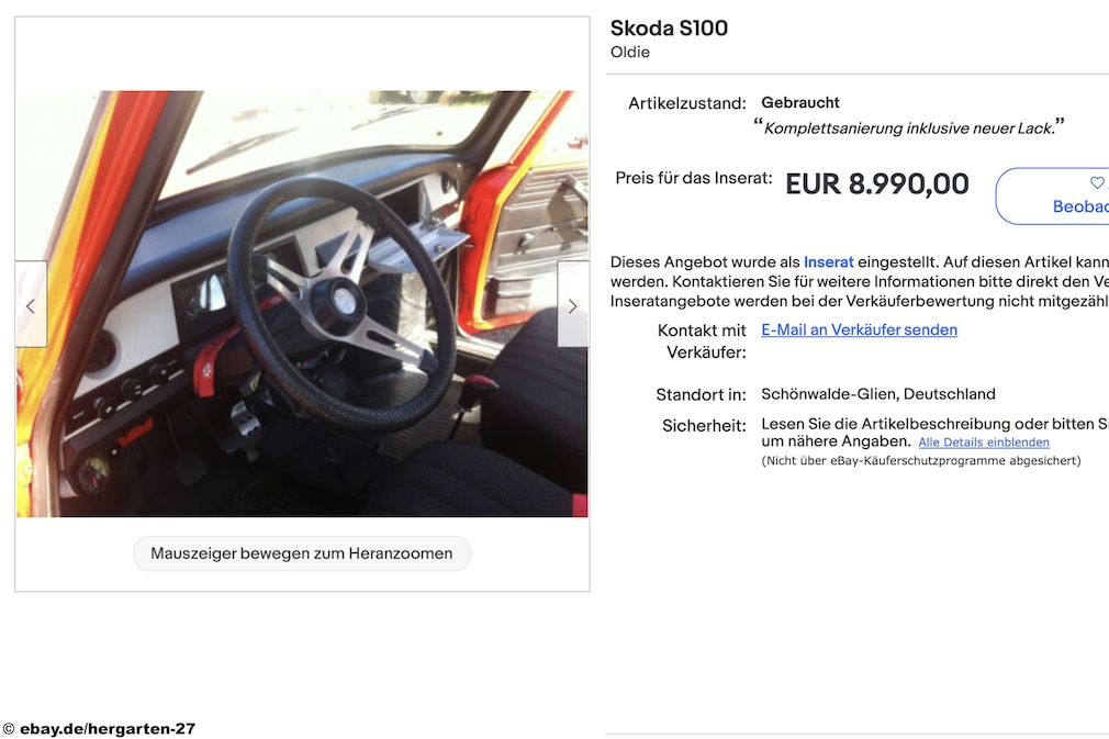 Ebay Skoda S100  