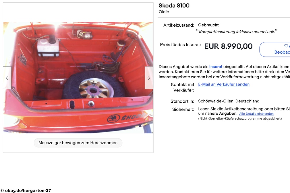 Ebay Skoda S100  