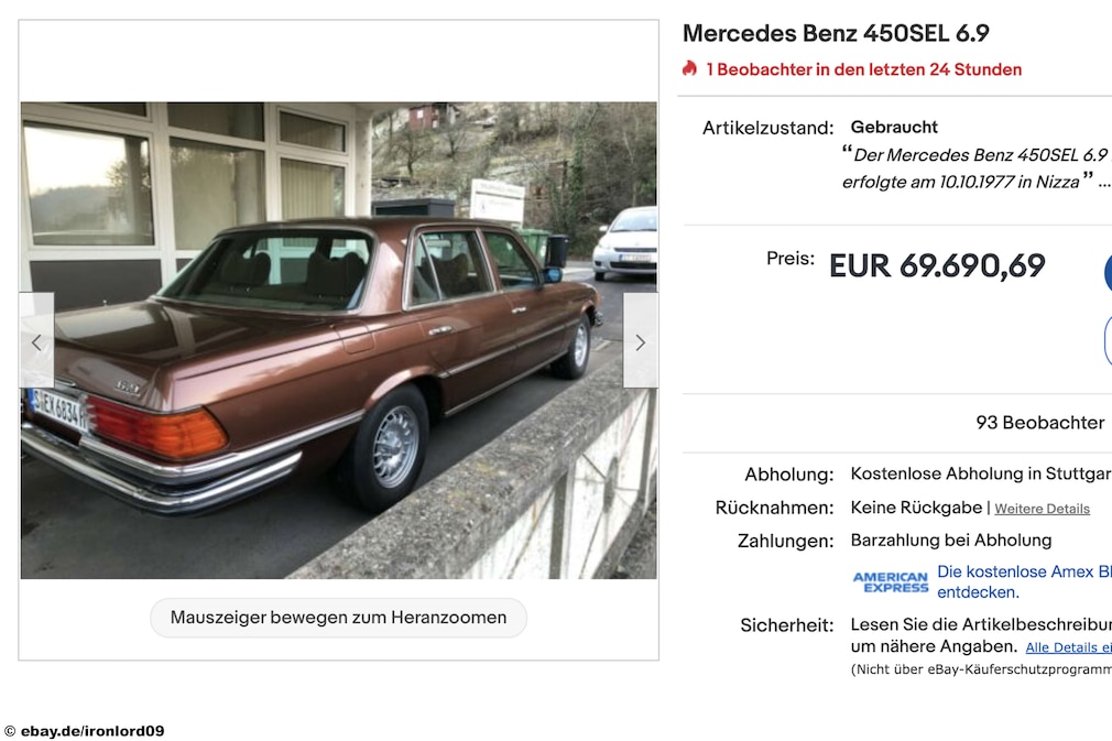 Mercedes Benz 450SEL 6.9 Mercedes Benz 450SEL 6.9
