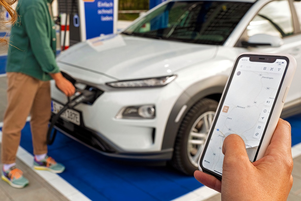 Elektroauto mit Lade-App
