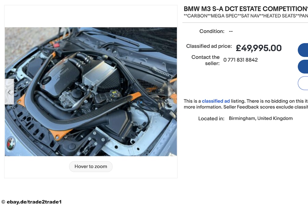 Ebay BMW M3 S-A DCT ESTATE COMPETITION