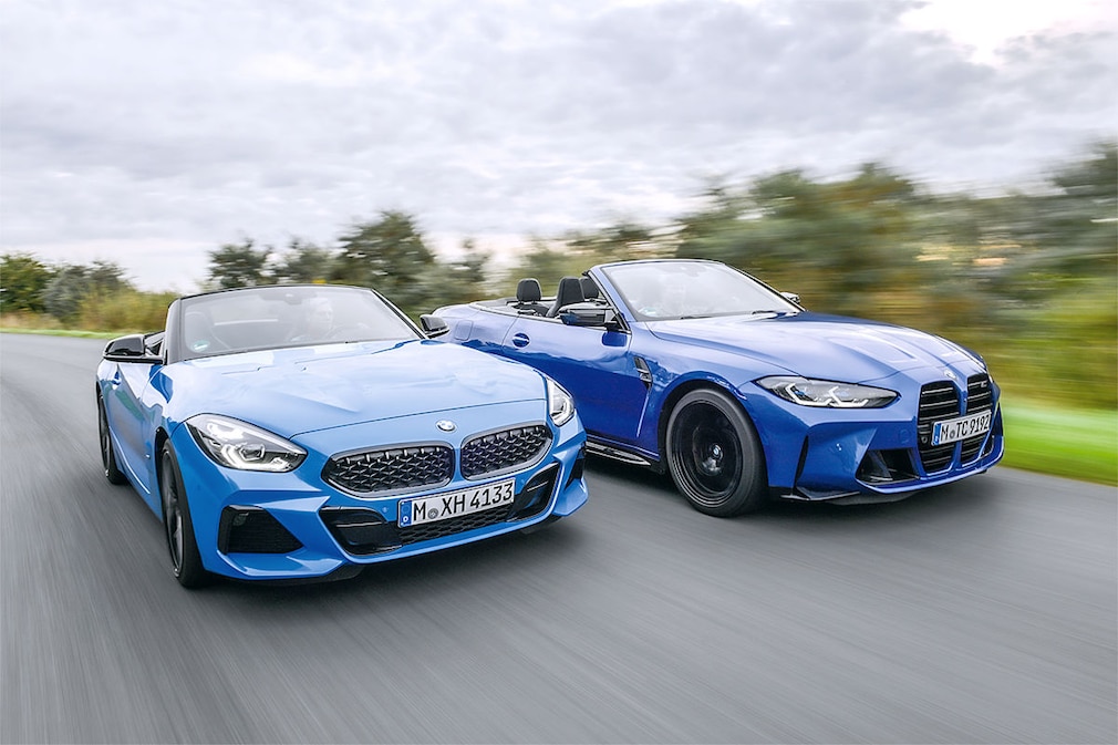 BMW M4 Competition Cabrio vs. BMW Z4: Roadster trifft Vollcabrio - AUTO ...