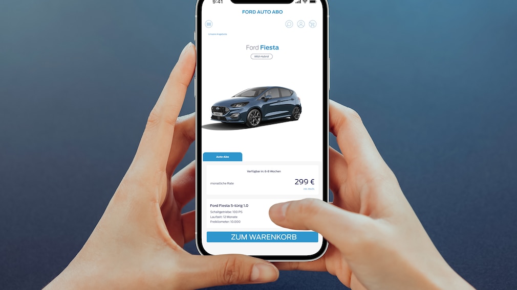 Auto-Abo von Ford: Smartphone-App