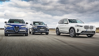 Alfa Romeo Stelvio Veloce 2.2 D Q4         Audi Q5 40 TDI quattro              BMW X3 xDrive20d