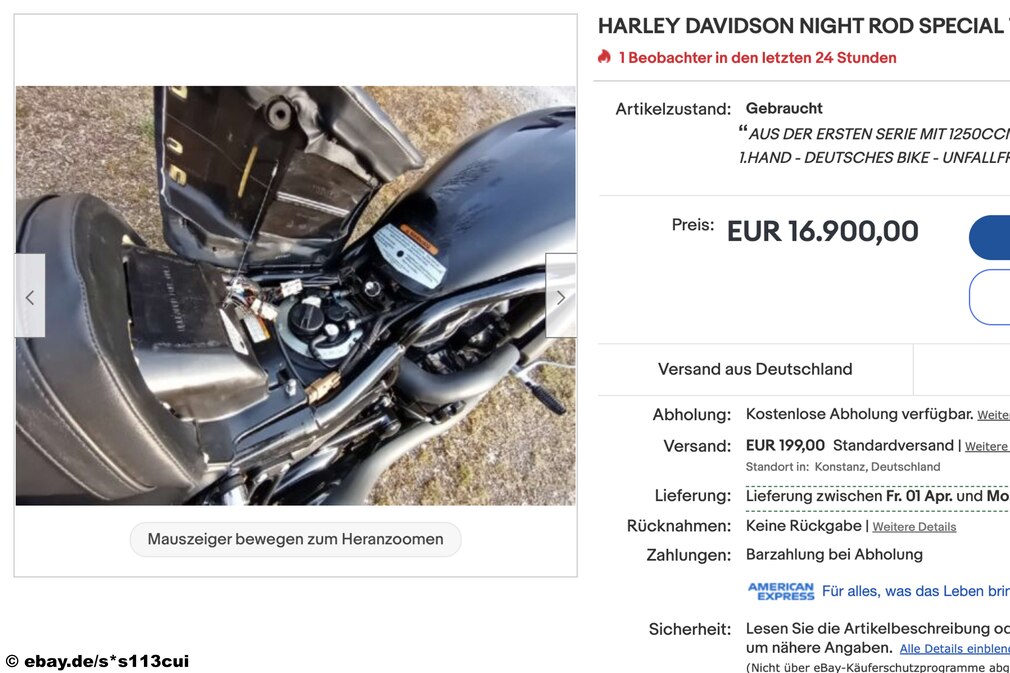 eBay Harley Davidson Night Rod Special eBay Harley Davidson Night Rod Special