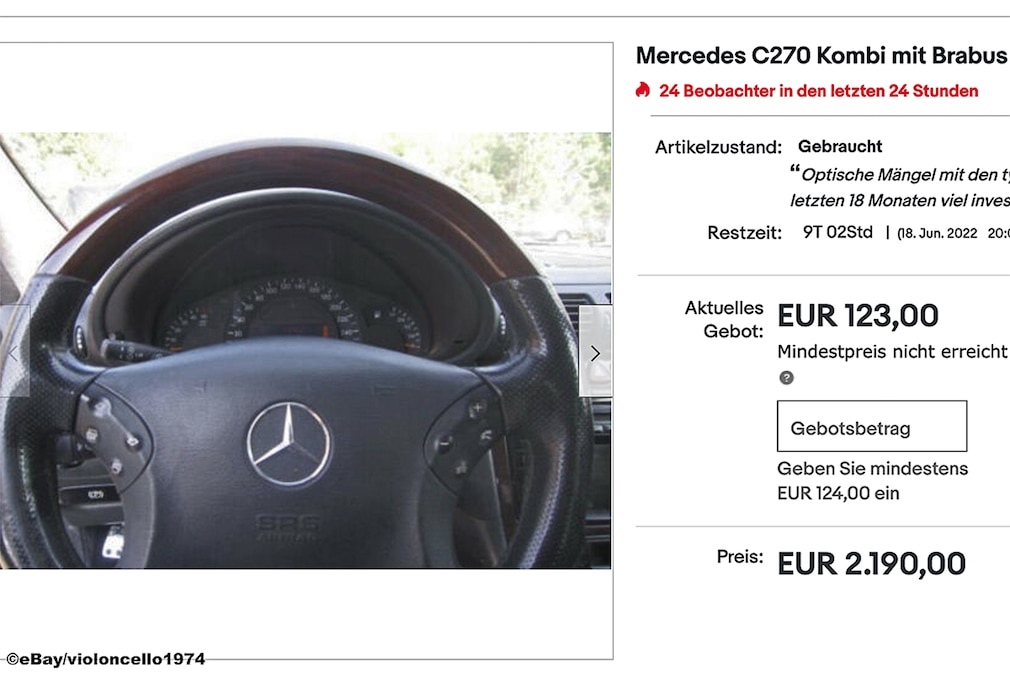 ebay Mercedes C270 Kombi mit Brabus Optik Paket