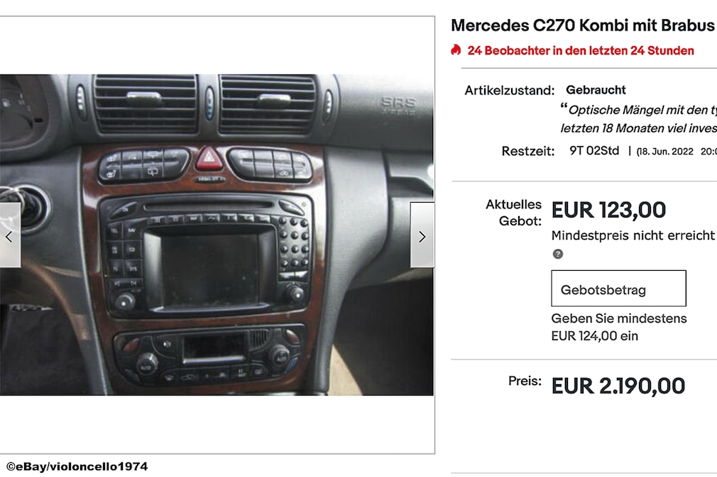ebay Mercedes C270 Kombi mit Brabus Optik Paket