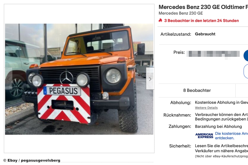 eBay Mercedes Benz 230 GE Oldtimer eBay Mercedes Benz 230 GE Oldtimer