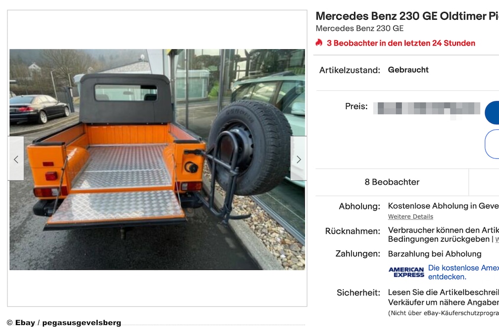 eBay Mercedes Benz 230 GE Oldtimer eBay Mercedes Benz 230 GE Oldtimer